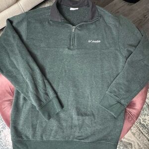 Columbia Men's Forest Green Zip-Up Sweater